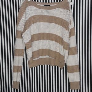 Tan and white sweater